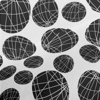 Staggered Lines And Dots Performance Linen