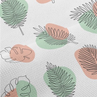 Color Block Tropical Plants Performance Linen