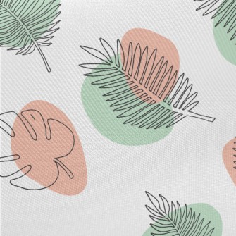 Color Block Tropical Plants Twill