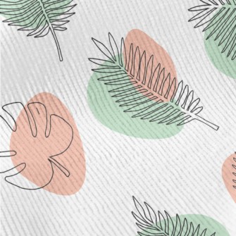 Color Block Tropical Plants Standard Corduroy