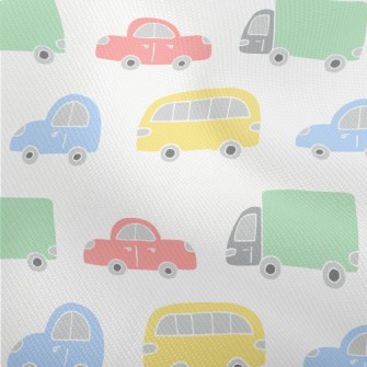 Colorful Cars And Trucks Dobby
