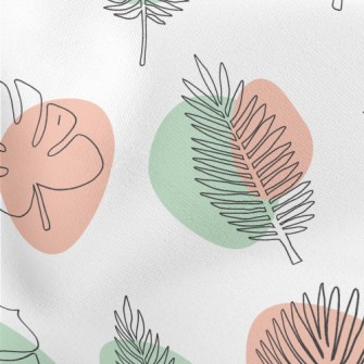 Color Block Tropical Plants Stretch Ponte