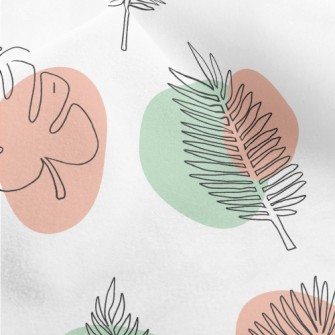 Color Block Tropical Plants Micro Fleece