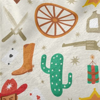 Western Cowboy Character Minky