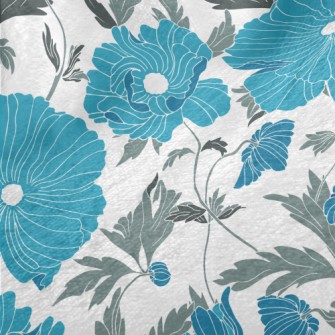 Cool Big Flowers Minky