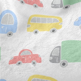 Colorful Cars And Trucks Minky