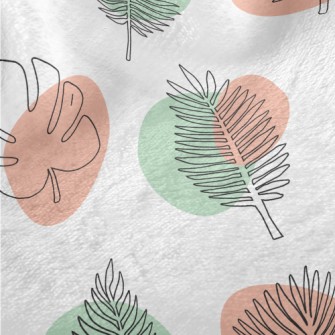 Color Block Tropical Plants Minky