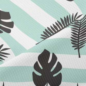 Large Striped Leaves Piqué