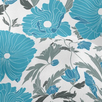 Cool Big Flowers Lightweight Performance Linen