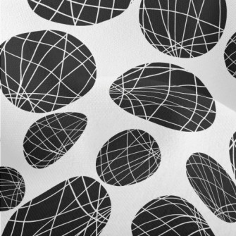 Staggered Lines And Dots Lightweight Performance Linen