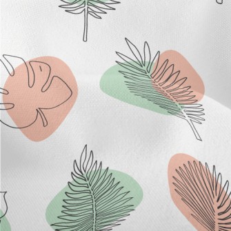 Color Block Tropical Plants Lightweight Performance Linen