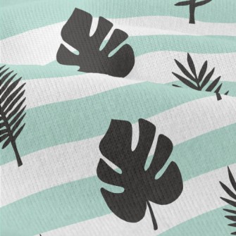 Large Striped Leaves Modern Jersey