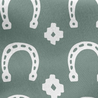 Cartoon Horseshoe Jersey Backed Fleece