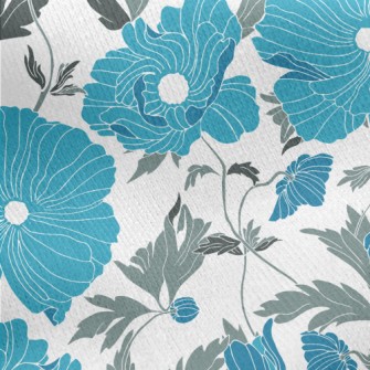 Cool Big Flowers Jersey Backed Fleece