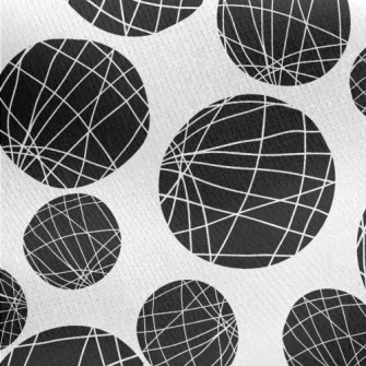 Staggered Lines And Dots Jersey Backed Fleece