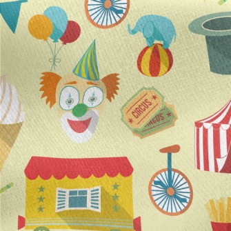 Clown Fun Park Jersey Backed Fleece