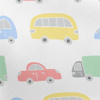 Colorful Cars And Trucks Pongee
