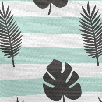 Large Striped Leaves Pongee