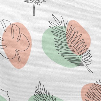 Color Block Tropical Plants Pongee