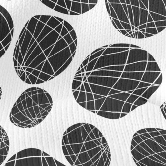 Staggered Lines And Dots Stretch Jersey