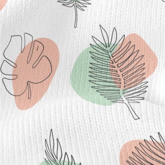 Color Block Tropical Plants Stretch Jersey