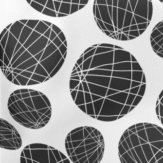 Staggered Lines And Dots Lightweight Cotton Poplin