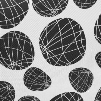 Staggered Lines And Dots Midweight Cotton Poplin