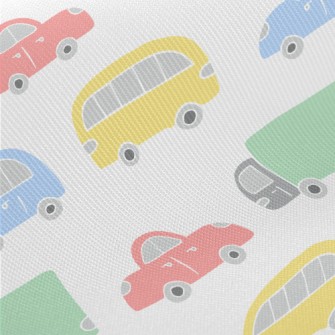 Colorful Cars And Trucks Midweight Cotton Poplin