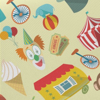 Clown Fun Park Midweight Cotton Poplin