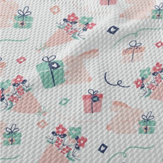 Cute Gift Rabbit Birdseye Piqué