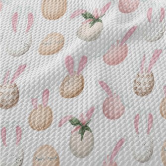 Elegant Rabbit Ears Easter Egg Birdseye Piqué