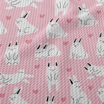 Happy Pet Rabbit Birdseye Piqué