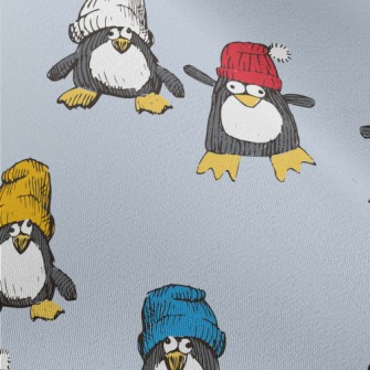 Funny Hand Drawn Penguin Chiffon