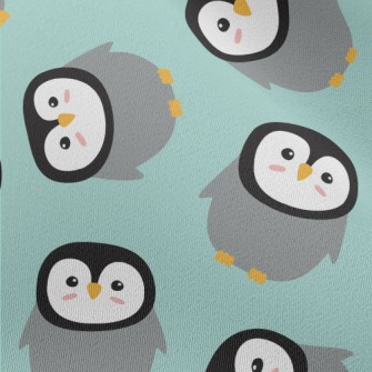 Cartoon Penguin Pattern Chiffon