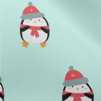 Cartoon Penguin In Winter Clot Chiffon