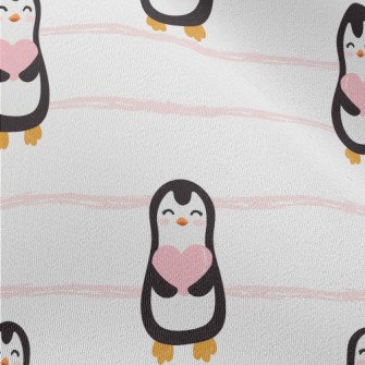 Cute Penguin Holding Heart Chiffon