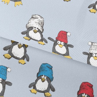 Funny Hand Drawn Penguin Waterproof Oxford