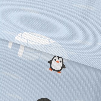 Igloo And Cute Penguins Waterproof Oxford