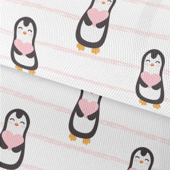 Cute Penguin Holding Heart Waterproof Oxford