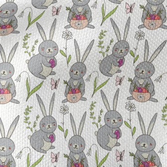 Cute Bunny Hiding Eggs Waterproof Canvas
