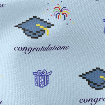Pixel Style Graduation Cap Waterproof Canvas