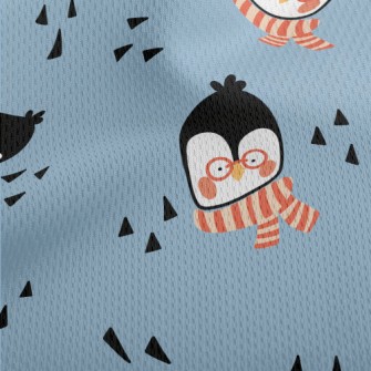Smart Cartoon Penguin Athletic Mesh Flat Back