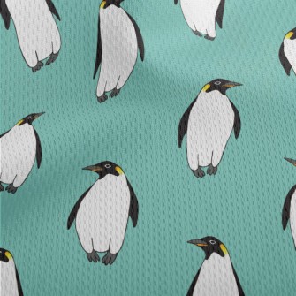 Hand Drawn Emperor Penguin Athletic Mesh Flat Back