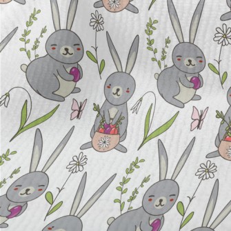 Cute Bunny Hiding Eggs Terry