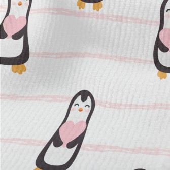 Cute Penguin Holding Heart Terry
