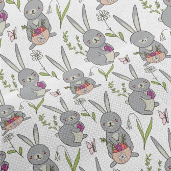 Cute Bunny Hiding Eggs Performance Linen