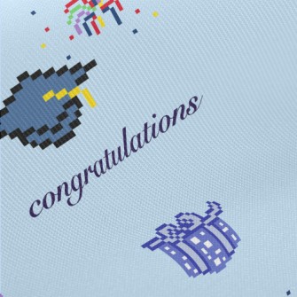 Pixel Style Graduation Cap Twill