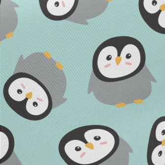 Cartoon Penguin Pattern Twill