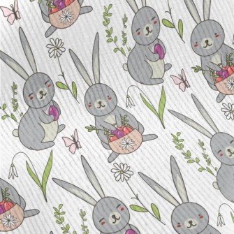 Cute Bunny Hiding Eggs Standard Corduroy