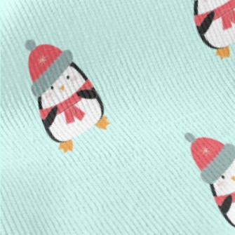 Cartoon Penguin In Winter Clot Standard Corduroy